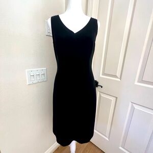 Ann Taylor knee length shift with stitch detail and pleated hem line